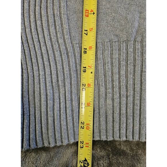 DKNY Jeans Women’s Small Baby Blue Ribbed Half Zip Sweater Logo Sleeve - Picture 5 of 7